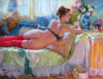 Beautiful Girl KR 042 Impressionist nude Oil Paintings